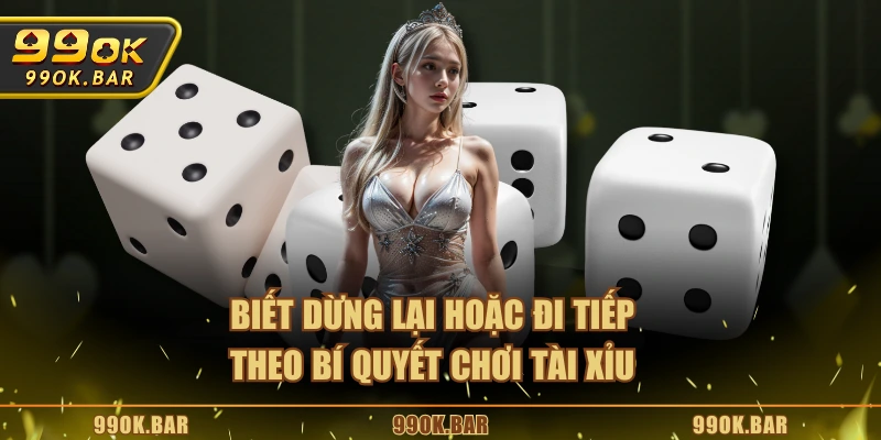 Biết dừng lại hoặc đi tiếp theo bí quyết chơi Tài Xỉu